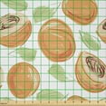 thumbnail image 2 of Ambesonne Apricot Fabric by the Yard Microfiber, Watercolor Sketch Fruit, 1 Yard, Pistachio Green Apricot, 2 of 4