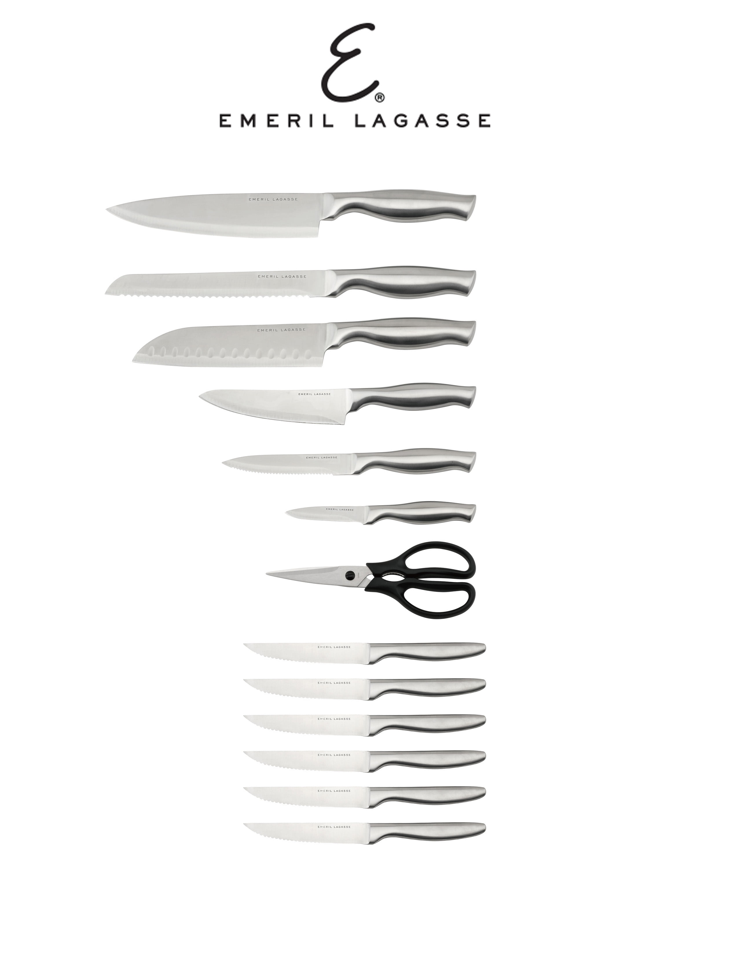 Emeril Lagasse Knives, Block And Extra Knife #10626