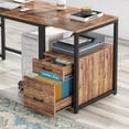 thumbnail image 4 of Tribesigns 70 Inch Modern L-Shaped Desk with Bookcase and Cabinet, L Shapes Computer Desk Study Table Super Sturdy Workstation with Drawers for Home Office with Hutch, 4 of 6