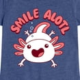 thumbnail image 3 of Instant Message - Smile Alotl - Toddler And Youth Girls Short Sleeve Graphic T-Shirt, 3 of 6