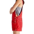 thumbnail image 2 of Pantalones Cortos Vaqueros para Mujer, de Verano Informales, Holgados, Ajustables, con Tirantes. Rojo L, 2 of 8