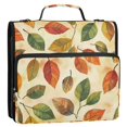 thumbnail image 5 of FORMRS Zipper Binder with Shoulder Strap 2-inch Ring 500 Sheet Capacity File Bag, Beige Leaves, 5 of 5