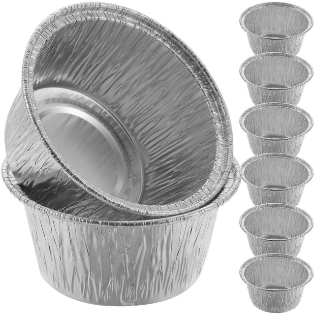 100Pcs Cupcake Baking Cups Party Gathering Aluminium Foil Baking Cups Pudding Containers