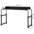 thumbnail image 2 of Overbed Table with Wheels, Adjustable Bed Table for Home and Hospital, Rolling Over the Bed Desk with Baffle and Lockable Casters, Height & Length Adjustable Laptop Table (Black), 2 of 8