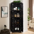 thumbnail image 2 of 2026 Trending 4-Tier 72” Corner Kitchen Pantry Cabinet - 8-Door Farmhouse Storage Cabinet for Kitchen, Bathroom & Living Room, 2 of 16