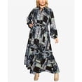 thumbnail image 1 of avenue Robe Maxi Imprimée pour Femmes, Multicolore, Grande Taille, 22/24, 1 of 1