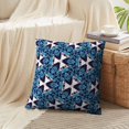 thumbnail image 4 of LALILO Throw Pillow Covers Pencil Ethnic With Navy Blue And Cream Cushion Cover 18" x 18", 3783 Pack, 4 of 6