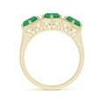 thumbnail image 2 of ANGARA Natural Aeon Art Deco Three Stone 2.25 ct Emerald Hexagonal Engagement Ring in 14K Yellow Gold for Women (Size-6mm) | May Birthstone, Anniversary, Jewelry Gift for Women | Natural Emerald Ring, 2 of 9