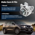 thumbnail image 2 of Alternador automotriz Unique Bargains para Nissan Rogue X-trail 2014 2015 2016 2017 2018 2019 2020 Alta salida 150A 12V 1 Pc No.23100-4BA0A/2310M-4BA0BRW, 2 of 7
