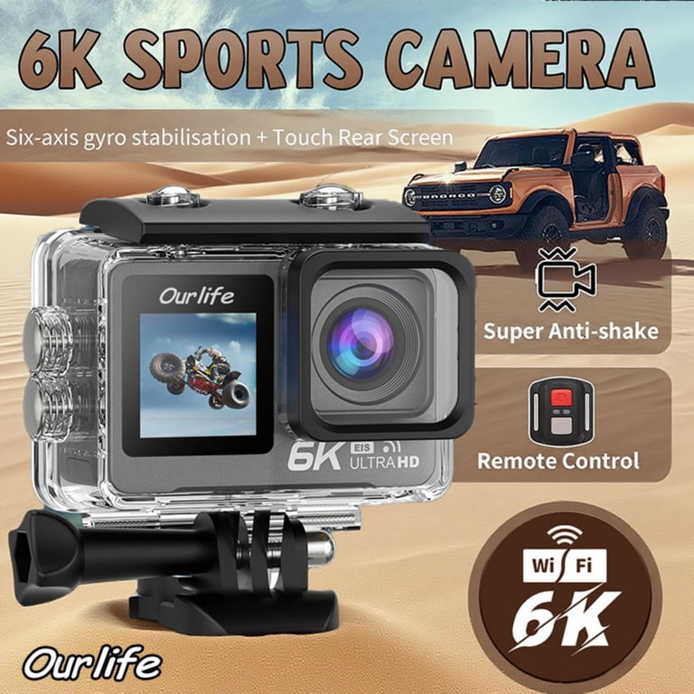 Action Camera 5K - 50MP - 60FPS - WiFi - Onderwatercam