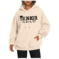 thumbnail image 2 of Senior Mom Hoodies for Women Class Of 2026 Hoodie Graduation Graphic Hooded Sweatshirt with Pockets Pullover Tops, 2 of 5
