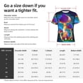 thumbnail image 4 of Bixox Men's Magic Mushrooms ,Fireflies Printed Short Sleeve Skinny Athletic T-Shirt, 4 of 6