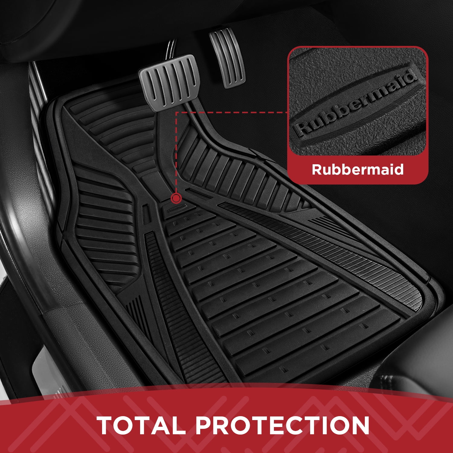 Rubbermaid All-Weather Car Mats – Heavy-Duty, Durable, Easy-to-Clean Floor Mats for Cars, Trucks, and SUVs