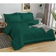 thumbnail image 4 of DNG Creations 5 Piece Ruffle Diamond Comforter All Season 550 GSM Oversized King Size - 800 Threads Count, 100% Egyptian Cotton Solid Teal Green Colour, 4 of 7