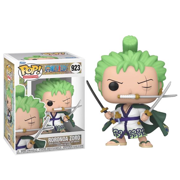 Animation One P-iece - Roronoa Zoro #923 Hot Topic Fun Decoration Vinyl Toys birthday gift collectible ornaments+Plastic protective shellpop!