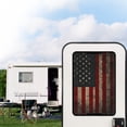 thumbnail image 2 of Psesaysky Vintage American Flag RV Door Window Shade Easy to Install Privacy Protection RV Window Cover Sun Blackout for Camper Trailer (17.3x26 inch), 2 of 7