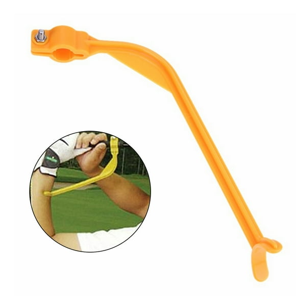 Yellow Golf Swing Posture Corrector - ABS Training Tool for Correcting Arm & Hinge Position, Face Alignment - Suitable for Right/Left-Handed, Female & Junior Golfers - Ideal for Driving Range