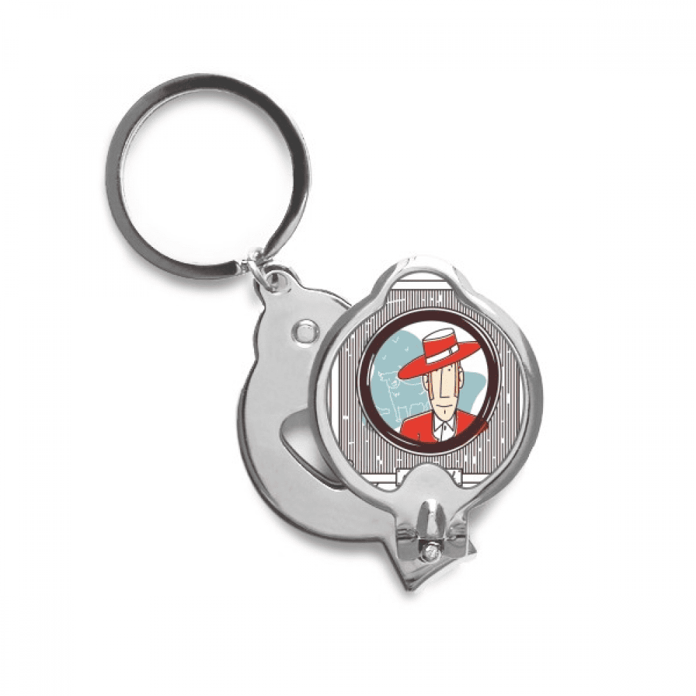 Red Garment Spanish Illustration Finger Nail Clippers Scissor Stainless