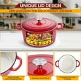 thumbnail image 2 of Walchoice 6QT Enameled Dutch Oven, Cast Iron Dutch Oven Pot with Lid for Cooking Bread Baking Roasting Stewing, Heavy Duty Round Nonstick Cookware - Red, 2 of 8