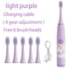 thumbnail image 1 of Cepillo de dientes eléctrico para niños, dibujos animados, con cabezal de repuesto, ultrasónico, IPX7, resistente al agua, recargable, sónico, 1 of 6