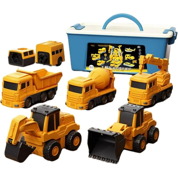 Smartoon Kids Magnetic Toys,16/26/35pcs Magnetic Transform Engineering Car Assembled Toys with Storage Box for Kids Age 3-5 4-8 Outdoor Toddler Activities Toys