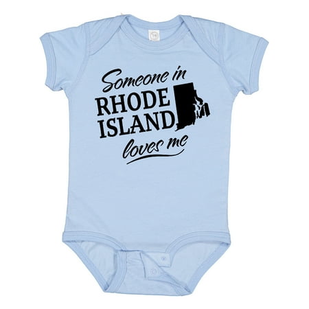 

Inktastic Someone in Rhode Island Loves Me Gift Baby Boy or Baby Girl Bodysuit