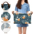 thumbnail image 5 of Yayeee Foldable Storage Basket for Shelves with Handles Waterproof Cloth Bins, Blue Oranges, 5 of 7