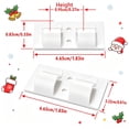 thumbnail image 4 of Chnmavx 10-Packs Christmas Light Clips, Hooks For Outdoor String Lights Clips, Heavy Duty White Cable Clips with Waterproof Adhesive Strips, String Lights Cord Organizer Hooks For Party Decor, 4 of 11