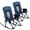 2 Pack Blue, variant on Portal Folding Rocking Chair Thick Padded Rocking Recliner Chair Portable Camping Rocker for Patio Backyard, Black