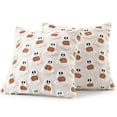 thumbnail image 3 of Halloween Ghost Pillow Covers with Pumpkin Embroidery, Cute White Plush Throw Pillow Covers for Couch Bed Sofa Decor, Soft Knitted Decorative,Spooky Holiday Accent,17.7x17.7in,1 pack, 3 of 8