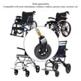 thumbnail image 3 of Wheelchair Front Wheel with Shock Absorbing Spring 360 Deg PU Hub Rollator Front Caster for Rollators Walkers, 3 of 4