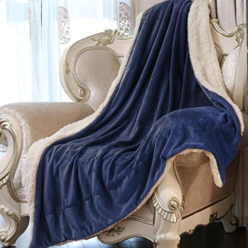 EMME Sherpa Fleece Blanket Fuzzy Extra Soft Bed Blanket Warm Cozy Reversible 