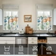 thumbnail image 4 of Rod Pocket Kitchen Curtain Set 3-Piece, 27.5x36 Inch Valance & Tier Drapes, Polyester Pongee Cafe Curtains for Living Room, Bathroom, Farmhouse Rustic Country Window Treatments., 4 of 6
