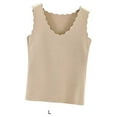 thumbnail image 3 of Sonducket Ropa interior térmica para mujer, chaleco sin costuras para Otoño Invierno, hogar, escuela, capa básica, Tops cálidos, ropa Camisetas sin mangas champán, 3 of 6