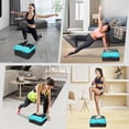 thumbnail image 3 of Ataucjin Step Aerobic Platform With 4 Risers, Height-Adjustable Step Aerobics Platform For Home Gym Exercise Fitness Workout 16"x16", 3 of 7