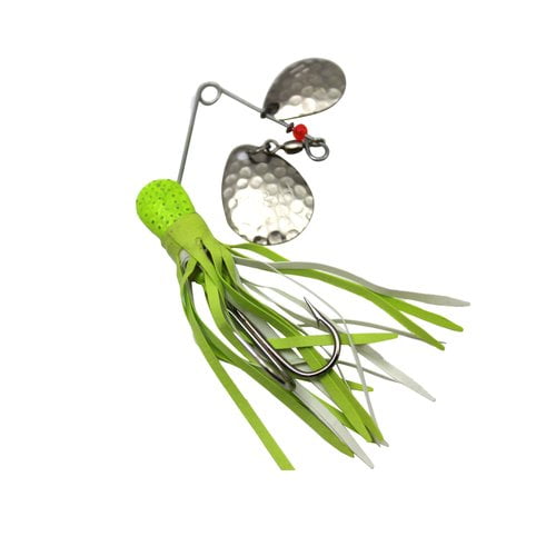 H&H Double Spinner Spinner Bait, Chartreuse & White, 3/8 oz Walmart