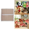 thumbnail image 4 of 1 Piece Blank Rug Hooking Making Canvas DIY Hooking Rug mesh style canvas Rug Making Supplies for Cushion Handmade , 50x50cm, 4 of 7