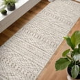 thumbnail image 3 of Long Hallway Runner Rug 2.6x18 Non-Slip Washable, Moroccan Vintage Beige Boho Kitchen Rugs Ultra Soft Distressed Geometric Floor Carpet Runners for Bedroom Laundry Stairway Entryway, 3 of 8