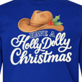 thumbnail image 4 of Inktastic Holly Dolly Christmas Cowboy Hat Festive Long Sleeve Youth T-Shirt, 4 of 5