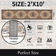 thumbnail image 3 of Alfombra Corredor 60x300 Cm Lavable, Alfombra Suave Antideslizante para Cocina, Estilo Moderno para Sala de Estar, Dormitorio y Entrada, Color Beige y Ladrillo, 3 of 7