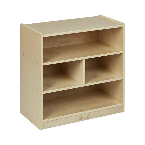 ECR4Kids Mobile Building Block Storage Cabinet, Small, Classroom Furniture, Natural