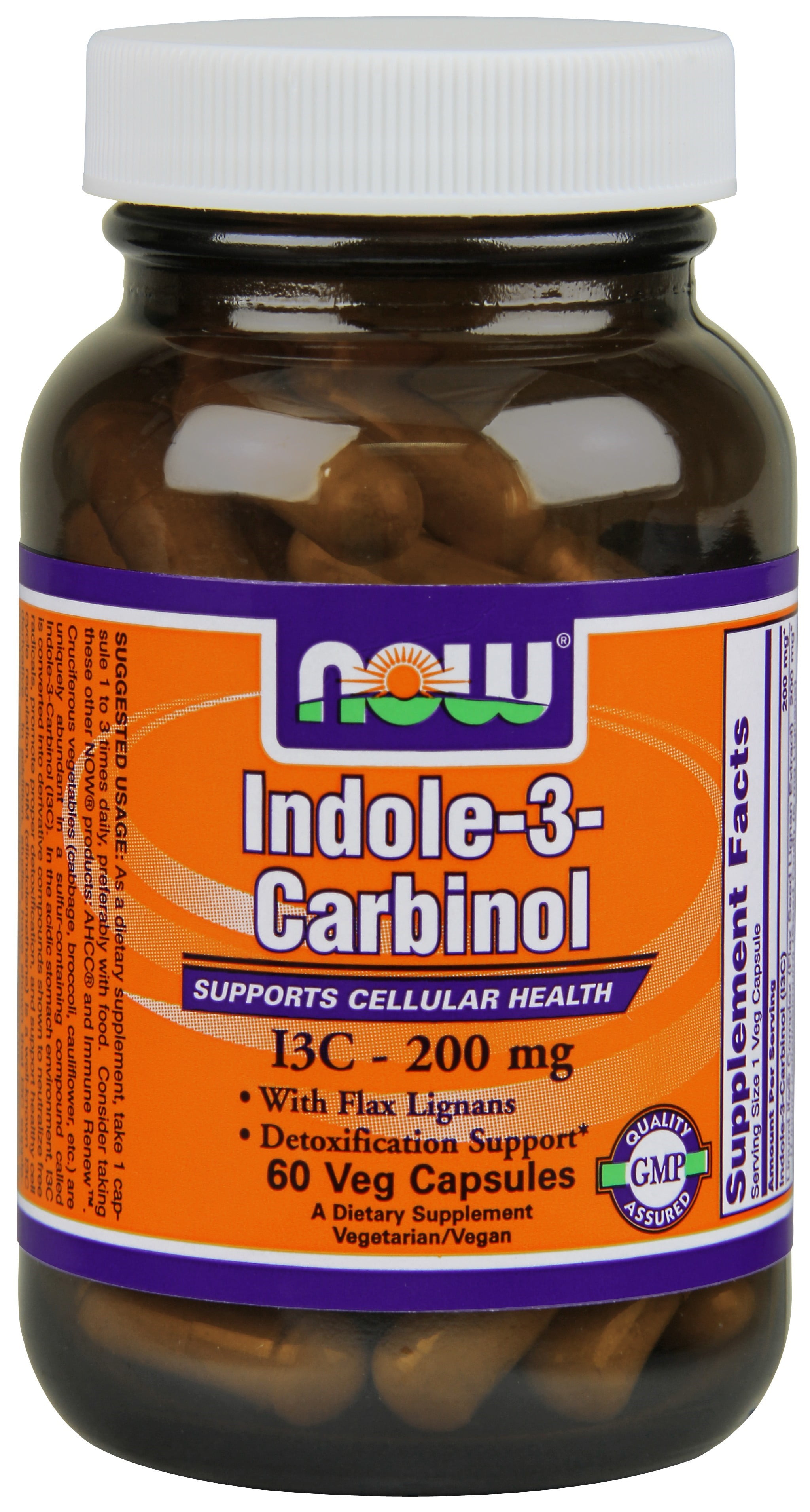 I3C 200mg NOW Foods  Indole-3-Carbinol 60 vcaps 