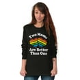 thumbnail image 4 of Two Moms are Better than One LGBTQ Women Plus Size Long Sleeve Graphic Tee Brisco Brands 2X, 4 of 5