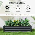 thumbnail image 4 of Galvanized Raised Garden Bed, 4' x 2' x 1' Metal Planter Box, for Growing Vegetables, Flowers, Herbs, Succulents, Gray, 4 of 7