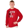 thumbnail image 5 of Faith Life Religious Jesus Christ God Long Sleeve TShirt Men Women Brisco Brands S, 5 of 6