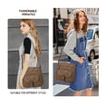 thumbnail image 3 of KouLi Buir Crossbody Purses for Women PU Leather Shoulder Handbags Multi Pockets Straw Weaving Design, 3 of 7