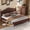 Dark Walnut + King, variant on Noble House Queen Size Wood Platform Bed Frame,Retro Style Platform Bed with Wooden Slat Support,White