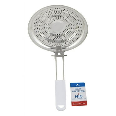 HIC Harold Import Co. Heat Diffuser Reducer Flame Guard Simmer Plate, Stainless Steel, 8.25 x 15.75-inches