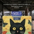 thumbnail image 3 of High Precision Body Weight Scale Smart Bathroom Scales with Large LCD Display(400lbs),Decorative for Bedroom-Black Cat Surrounded By Butterflies, 3 of 4