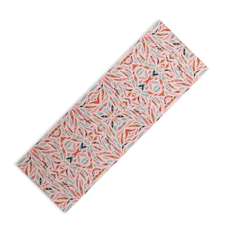 Society6 Boho Tile Abstraction Coral 24"x70" Yoga Mat Society6